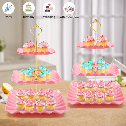 8 Pieces Cupcake Stand Set, Dessert Tower Tray for Tea Party