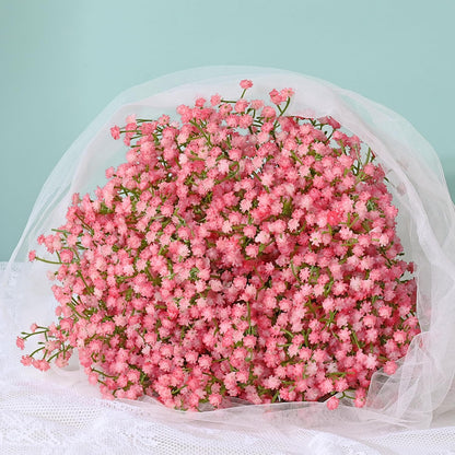 Babys Breath Artificial Flowers, 10 PCS Pink Artificial Baby Breath Flowers