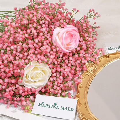 Babys Breath Artificial Flowers, 10 PCS Pink Artificial Baby Breath Flowers