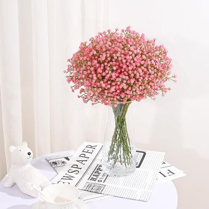 Babys Breath Artificial Flowers, 10 PCS Pink Artificial Baby Breath Flowers