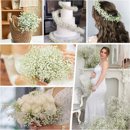 Babys Breath Artificial Flowers, 10 PCS Pink Artificial Baby Breath Flowers