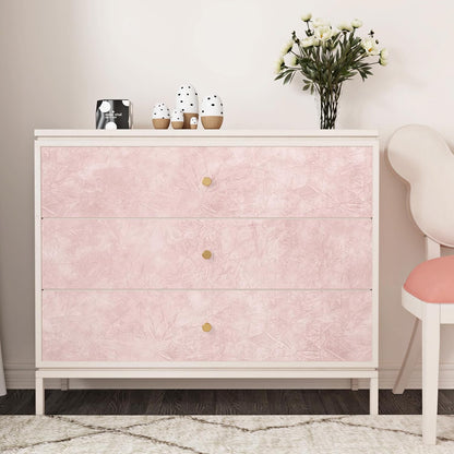 Flocking Fabric Wallpaper Floral Leaves Pink Velvet Wallpaper Peel and Stick DIY Self Adhesive Pink Contact Paper for Drawer Liner Bedroom Cabinets 17.5''x78.7'' Soft Fluff for Jewelry Box