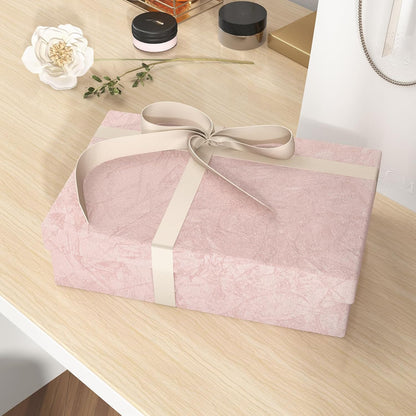 Flocking Fabric Wallpaper Floral Leaves Pink Velvet Wallpaper Peel and Stick DIY Self Adhesive Pink Contact Paper for Drawer Liner Bedroom Cabinets 17.5''x78.7'' Soft Fluff for Jewelry Box