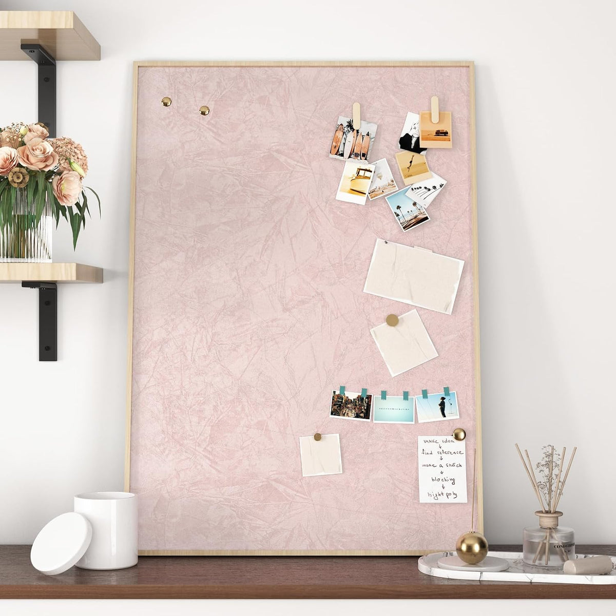 Flocking Fabric Wallpaper Floral Leaves Pink Velvet Wallpaper Peel and Stick DIY Self Adhesive Pink Contact Paper for Drawer Liner Bedroom Cabinets 17.5''x78.7'' Soft Fluff for Jewelry Box
