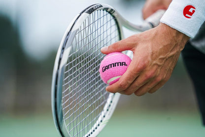 Gamma Pressureless Tennis Balls for Tennis Practice and Lessons, Longer-Term Durability and More Bounce Than Standard Tennis Balls, Pink, Bag of 12