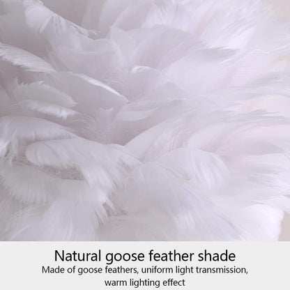 Pink Feather Table Lamp - Romantic Swan Design, Aesthetic Bedroom Decor, Stylish Desk Lamp for Girls, Perfect Valentine's Gift, Chic Living Room Accent Gray