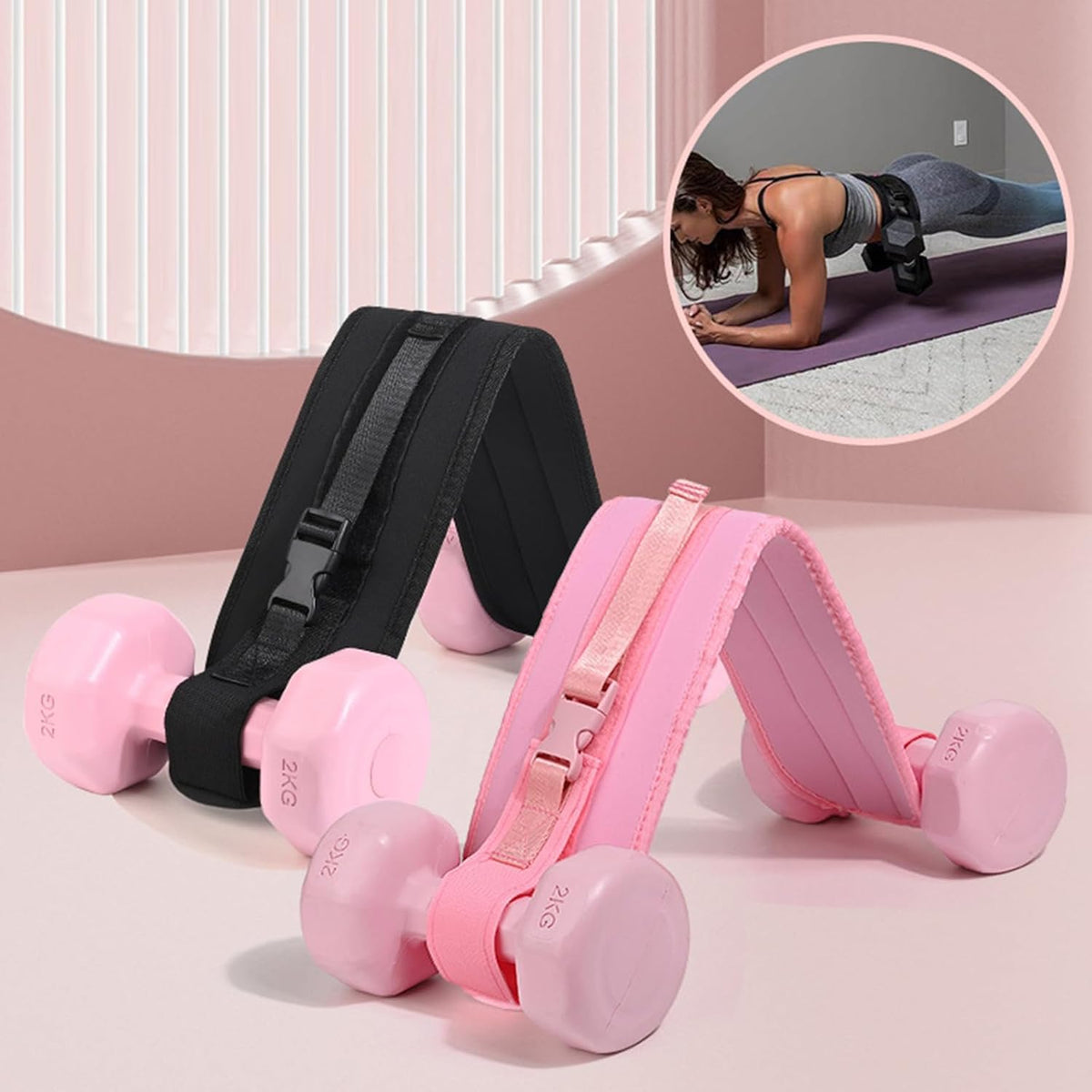 High Strength Nylon Hip Thrusts Belt Glute Training Belt for Gym Hip Thrusts Squats and Deadlifts with Adjustable Strap