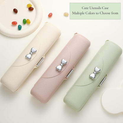 Travel Silverware Set with Case,Portable Lunch Utensils Set for Work