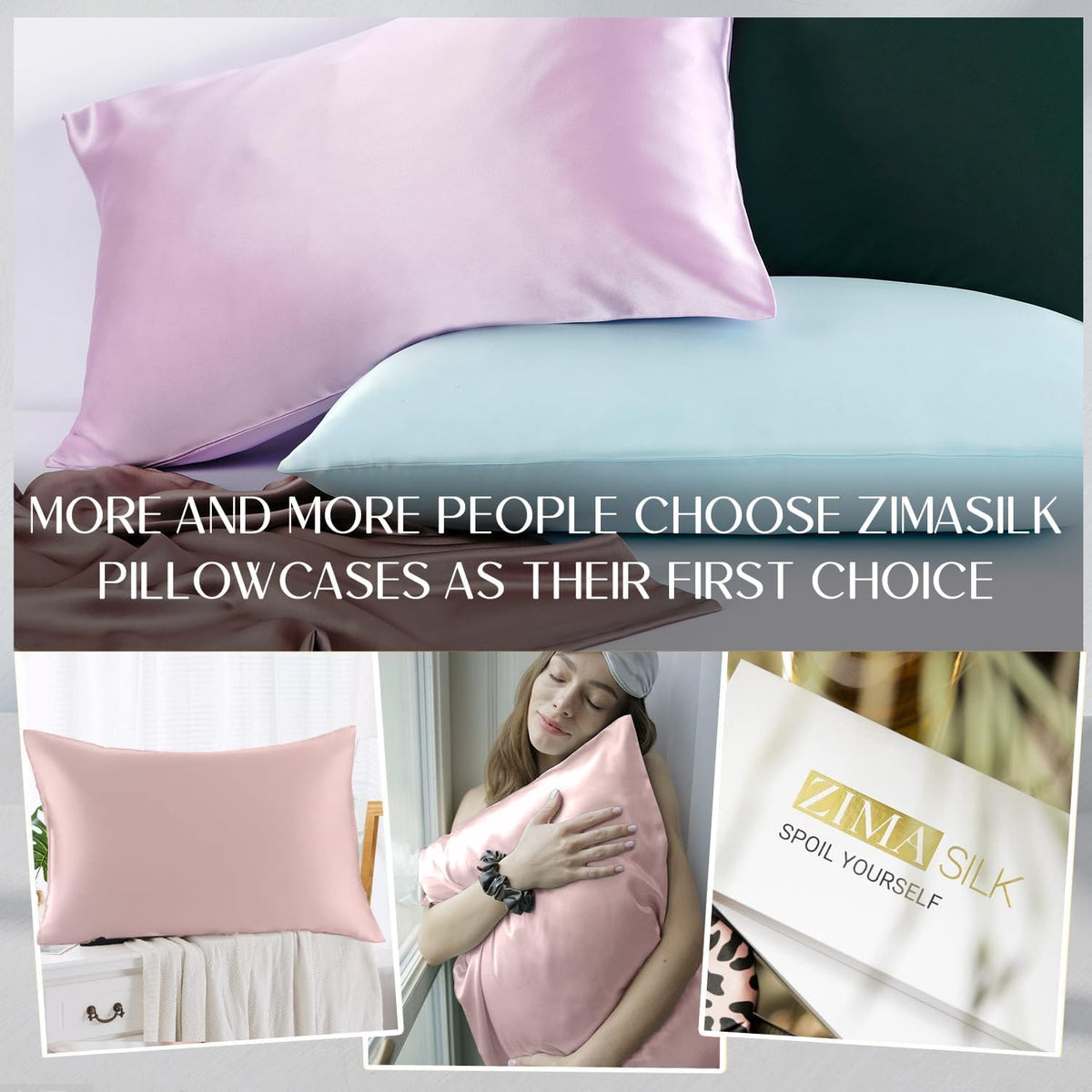 100% Pure Mulberry Silk Pillow Cases for Hair and Skin, Standard