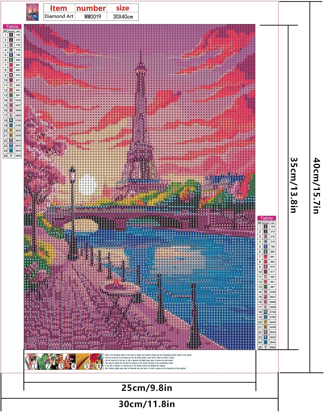 Diamond Painting Kits for Adults, Pink Scenery Full Drill Diamond Art Kits for Beginners,Round 5D DIY Diamond Dots Paintings, Diamonds Pictures Gem Art and Crafts Home Decor Gift