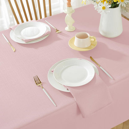 Pink Textured Tablecloth Rectangle 52 x 70 Inch