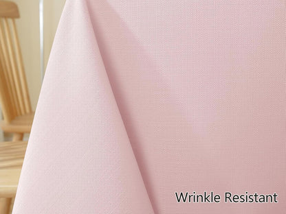 Pink Textured Tablecloth Rectangle 52 x 70 Inch