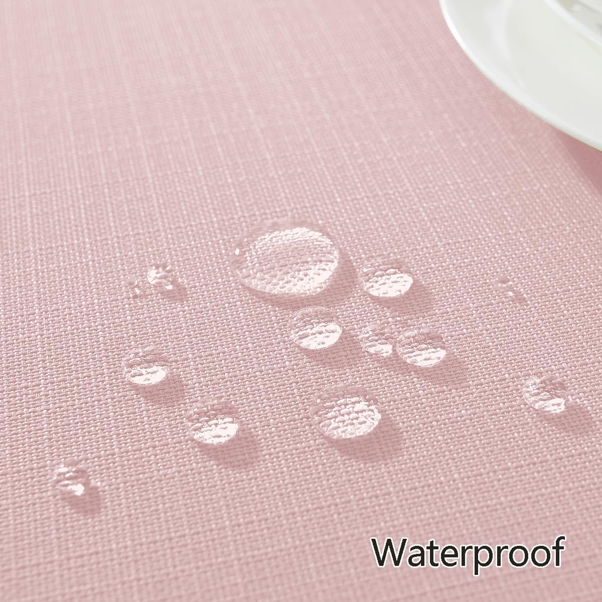 Pink Textured Tablecloth Rectangle 52 x 70 Inch