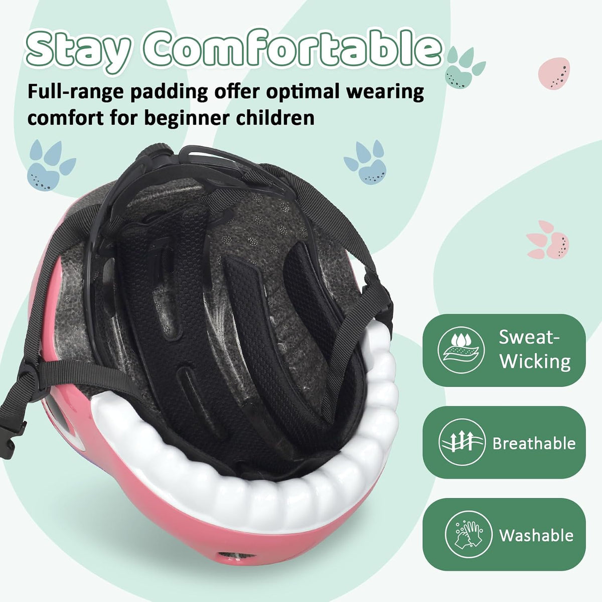 Dinosaur Bike Helmet for 1-3-5-8 Toddler Baby Kids, Lightweight Bicycle Helmet for Cycling Skateboard Roller Skate & Multi-Sports,2 Sizes for Boys and Girls