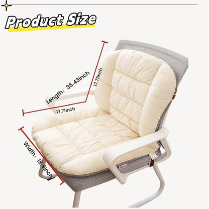 Plush Chair Cushion with Ties - Soft Seat Pad Backrest for Dorm, Desk, Rocking Chairs (Light Pink)