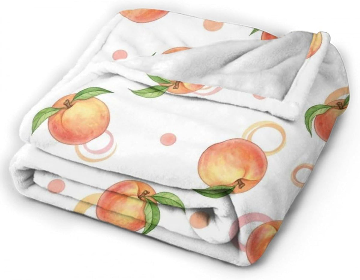 Soft Bed Sofa Couch Cover Unisex Air Conditioned Blanket Pink Peach Cute Watercolor Fashion Home Decor