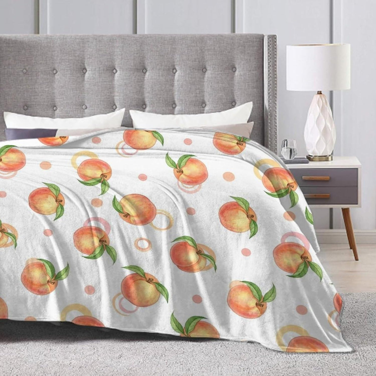Soft Bed Sofa Couch Cover Unisex Air Conditioned Blanket Pink Peach Cute Watercolor Fashion Home Decor