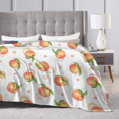 Soft Bed Sofa Couch Cover Unisex Air Conditioned Blanket Pink Peach Cute Watercolor Fashion Home Decor