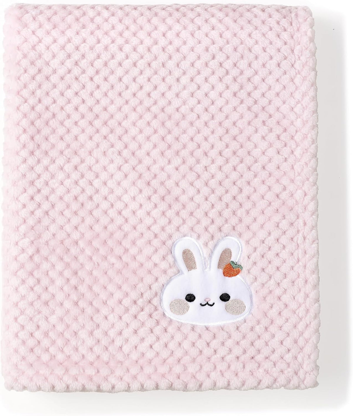30''X40'' Cute Cozy Fluffy Warm Baby Blanket for Girls Infants Toddlers' Bedding Crib Cot Stroller, Baby Shower Birthday Newborn's Gift Pink- Bunny