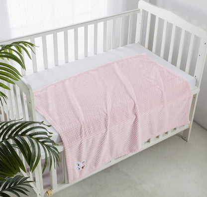 30''X40'' Cute Cozy Fluffy Warm Baby Blanket for Girls Infants Toddlers' Bedding Crib Cot Stroller, Baby Shower Birthday Newborn's Gift Pink- Bunny