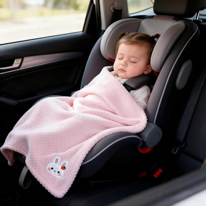 30''X40'' Cute Cozy Fluffy Warm Baby Blanket for Girls Infants Toddlers' Bedding Crib Cot Stroller, Baby Shower Birthday Newborn's Gift Pink- Bunny