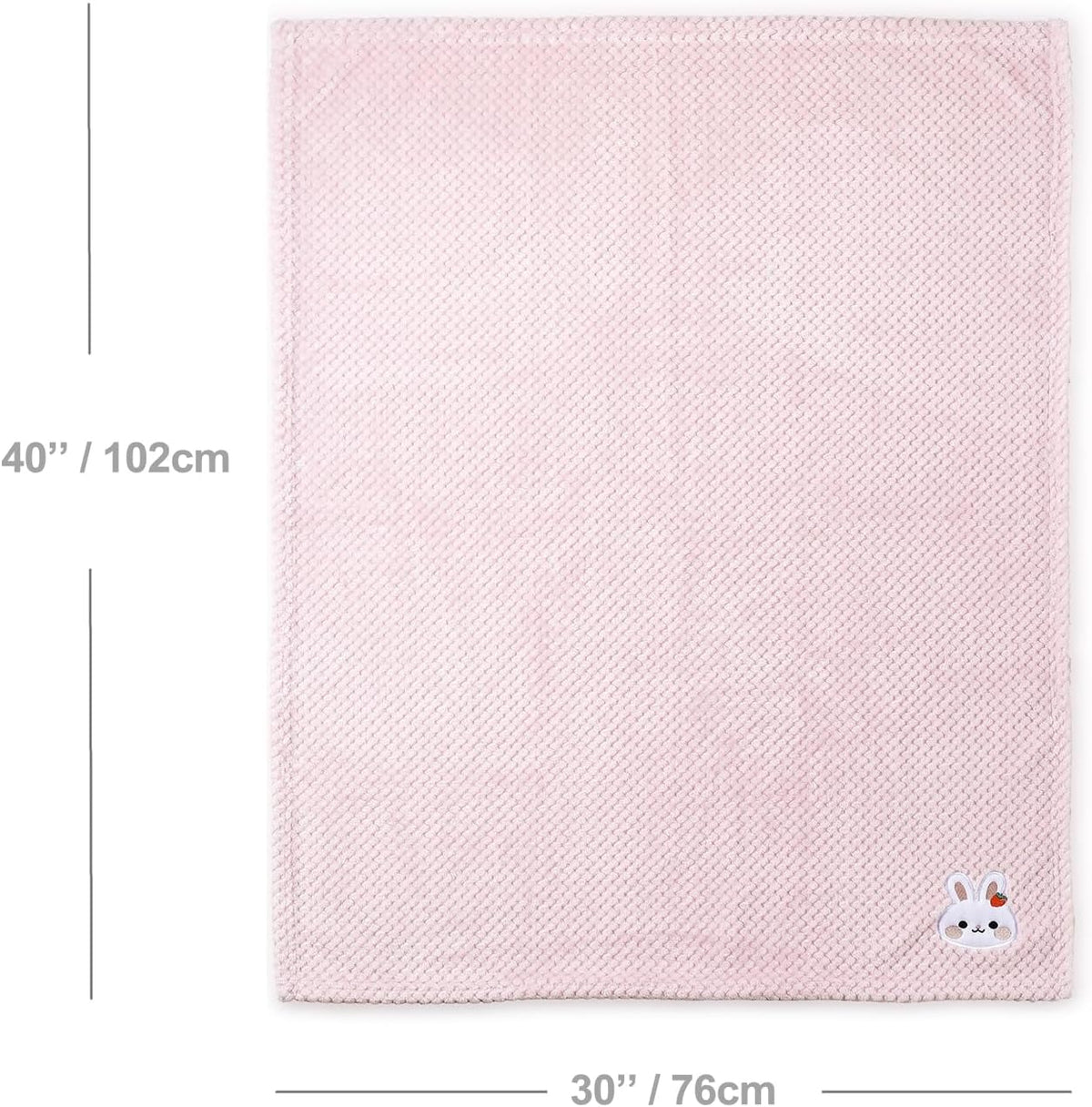 30''X40'' Cute Cozy Fluffy Warm Baby Blanket for Girls Infants Toddlers' Bedding Crib Cot Stroller, Baby Shower Birthday Newborn's Gift Pink- Bunny