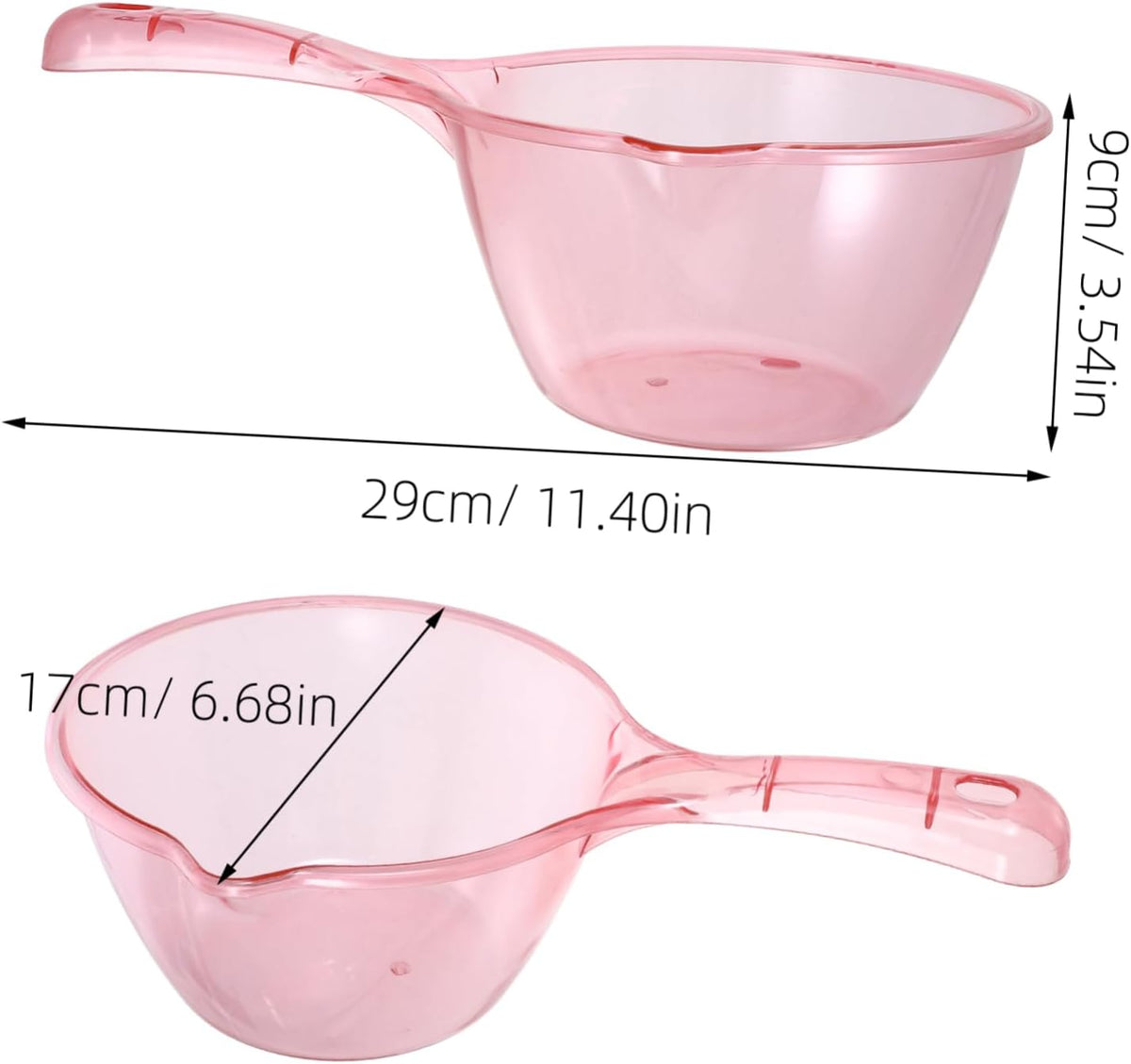 3pcs Kitchen Water Ladle Long Handle Plant Watering Scoops for Home Garden Kitchen Utensils Pink Light Green and Brown