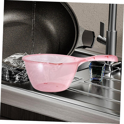 3pcs Kitchen Water Ladle Long Handle Plant Watering Scoops for Home Garden Kitchen Utensils Pink Light Green and Brown