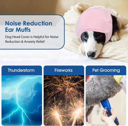 Dog Calming Hoodie, Ear Muffs Noise Protection Anxiety Relief