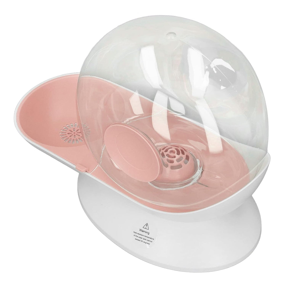 Cat Drinking Fountain, Snail Shaped Pet Water Dispenser Bowl with Fixed Water Level Large Capacity 2.8L for Medium Large Pets (Pink)