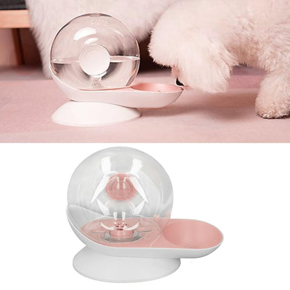 Cat Drinking Fountain, Snail Shaped Pet Water Dispenser Bowl with Fixed Water Level Large Capacity 2.8L for Medium Large Pets (Pink)