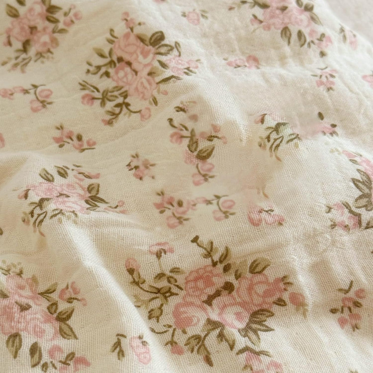 Vintage Floral Pillow Cases King with Ruffles, Pink Peony, 20"x36"