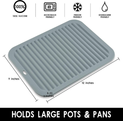 Silicone Trivets for Hot Dishes, Pots and Pans, Silicone Hot Pads for Kitchen, Heat Resistant Mat for Quartz Counter Table, Multi-Purpose Trivet Mat Pot Holders Set 2 Pink