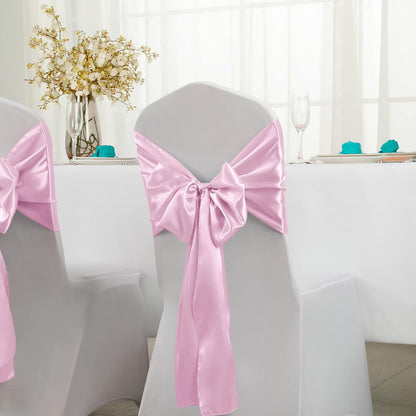 2 Pack Light Pink Satin Table Runner 12 x 108 Inch