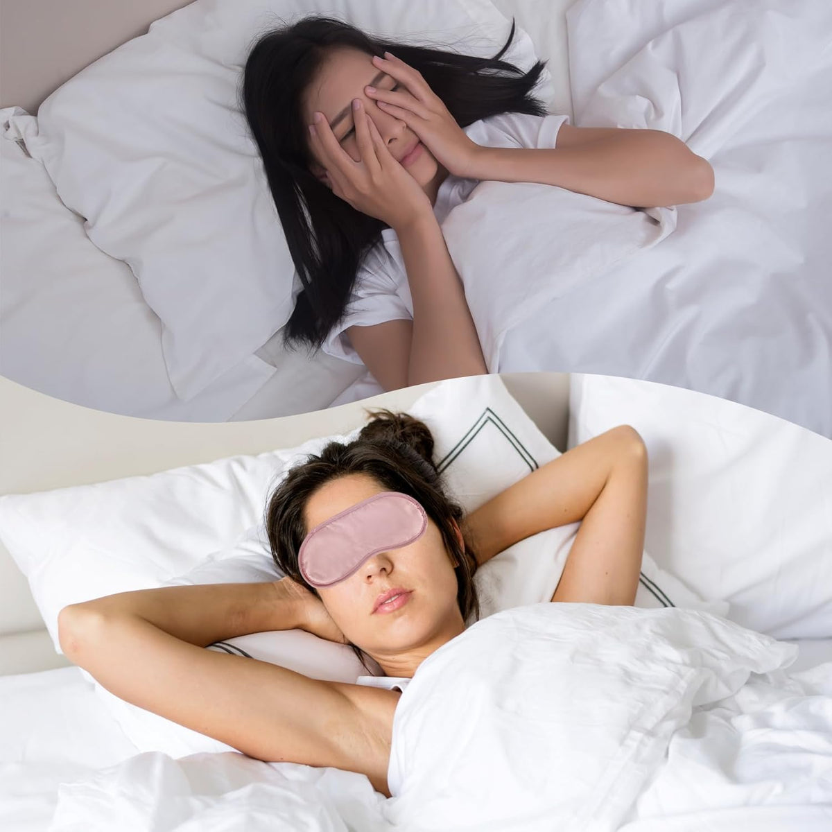 5 Pack Eye Sleep Masks, Sleep Covering, Eye Blinderfold for Sleeping,Travel, Party Games, Supply (Pink)