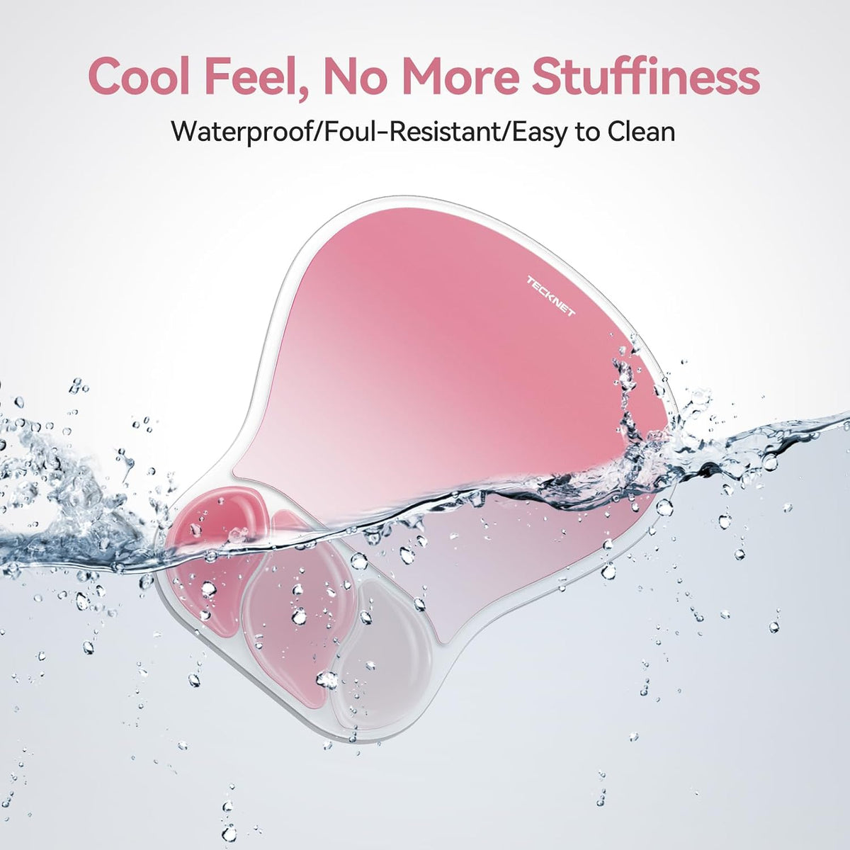 Gel Ergonomic Mouse Pad, Mouse Pad with Wrist Rest, Pink