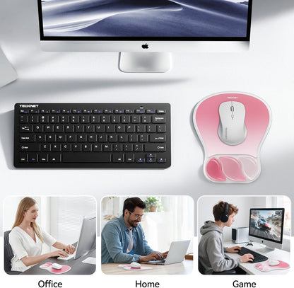 Gel Ergonomic Mouse Pad, Mouse Pad with Wrist Rest, Pink