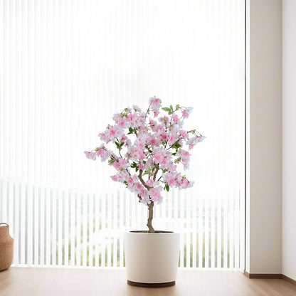 4FT Artificial Cherry Blossom Tree, Pink Faux Flower Tree in Pot for Home