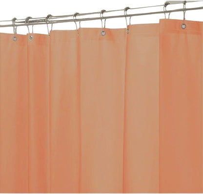inc. Essentials Bathroom Magnetized Shower Curtain Liner with Metal Grommets Waterproof (Peach)