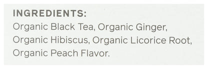 Tea, Organic Ginger Peach Black Tea Bags, 20 ct
