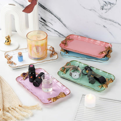 Resin Aesthetic Room Décor Pink Jewelry Tray Cute Home Decor Aesthetic Trays for Decor Girly Room Décor