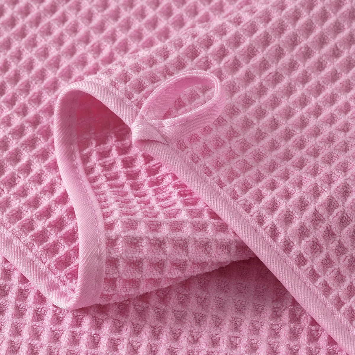 New Microfiber Waffle Bath Towels, 2 Pieces, Oversized, Soft, Absorbent, Fast Drying, Lint Free 430 GSM (30''x60''/76cm x 152cm)