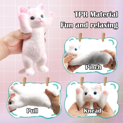 Large Hand Painted Squishy Squeeze Cat, Stress Relief Fidget Toys（HGFD）