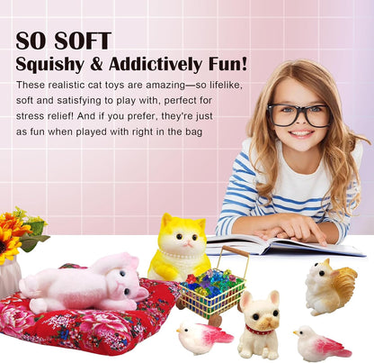 Large Hand Painted Squishy Squeeze Cat, Stress Relief Fidget Toys（HGFD）