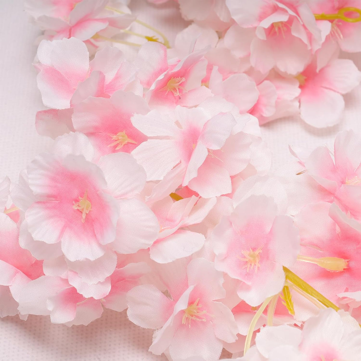 4pcs 23.6 ft Artificial Cherry Blossoms Garland Pink Fake Vines Hanging Silk Cherry Blossom Sakura Vine for Outdoor Wedding Party Home Decor
