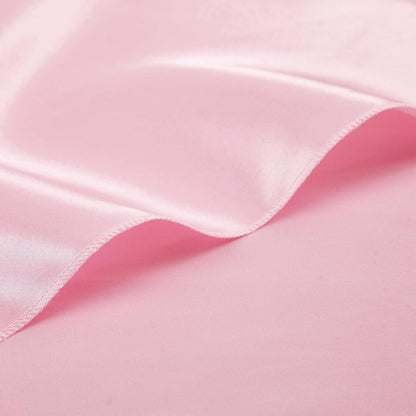 12 Pcs Light Pink Silky Satin Napkins 17" x 17" for Wedding Party