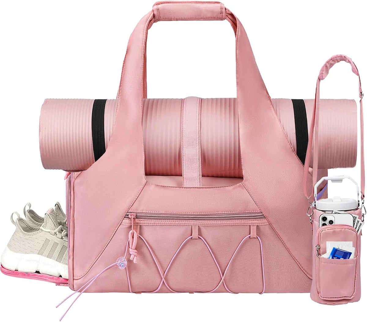 Gym Bag for Women & Men Duffle Bag with Shoes Compartment and Wet Compartment - Ideal for Travel, Gym, Sports, Duffel, Weekender, Dance