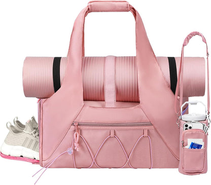 Gym Bag for Women & Men Duffle Bag with Shoes Compartment and Wet Compartment - Ideal for Travel, Gym, Sports, Duffel, Weekender, Dance