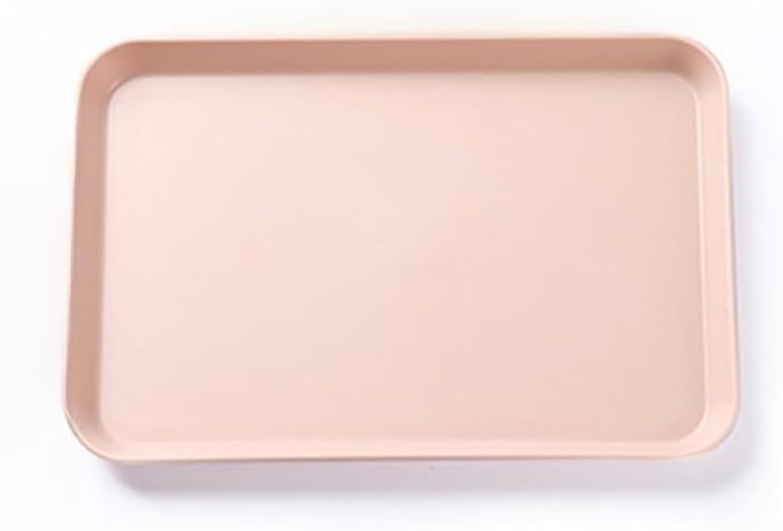 Household Smooth Serving Tray with Anti Slip Features, Perfect for Serving Food and Organizing Small Items with Ease (Pink Medium)