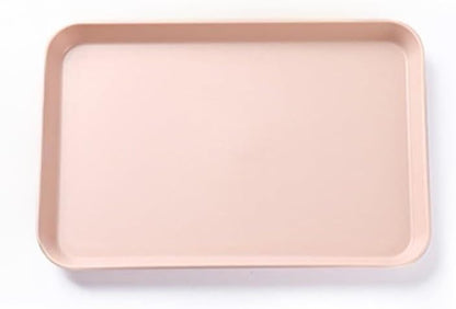 Household Smooth Serving Tray with Anti Slip Features, Perfect for Serving Food and Organizing Small Items with Ease (Pink Medium)